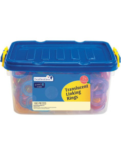 Anillos de Enlace Translúcidos Discount School Supply - 180 Piezas 2