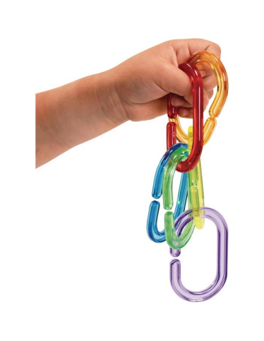 Anillos de Enlace Translúcidos Discount School Supply - 180 Piezas