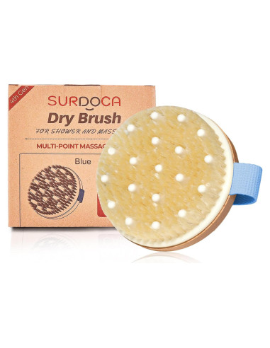 Cepillo Corporal Exfoliante SURDOCA de Bambú Azul 11cm