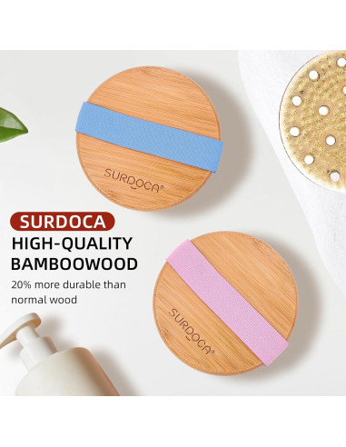Cepillo Corporal Exfoliante SURDOCA de Bambú Azul 11cm