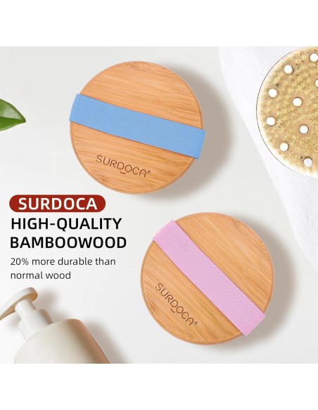 Cepillo Corporal Exfoliante SURDOCA de Bambú Azul 11cm