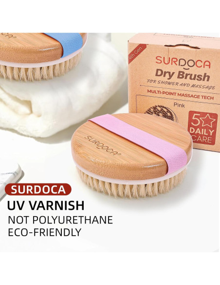 Cepillo Corporal Exfoliante SURDOCA de Bambú Azul 11cm