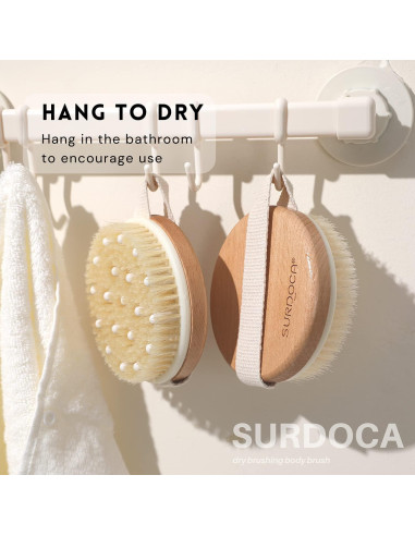 Cepillo Corporal Exfoliante SURDOCA de Bambú Azul 11cm