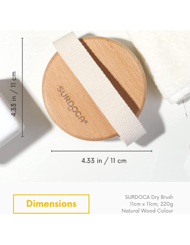 Cepillo Corporal Exfoliante SURDOCA de Bambú Azul 11cm