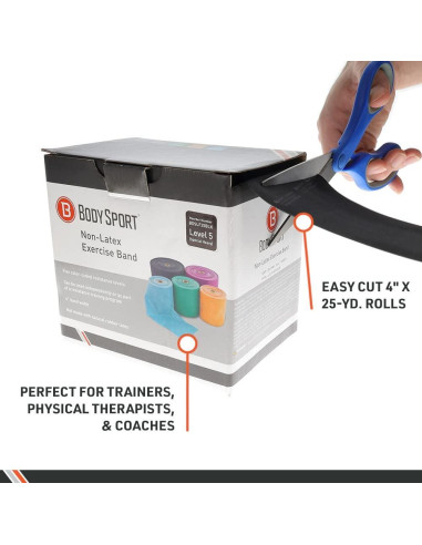 Cinta de Ejercicio Body Sport 25 m x 10 cm Resistencia Especial Pesada