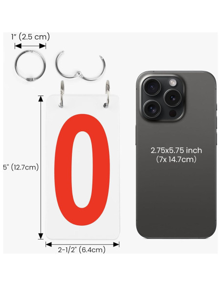 Marcador de Puntuación GOGO 2 Juegos PVC 6.4x12.7cm Doble Cara