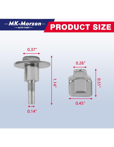 Juego de Tornillos y Tuercas MK-Morzon para Filtro de Aire
