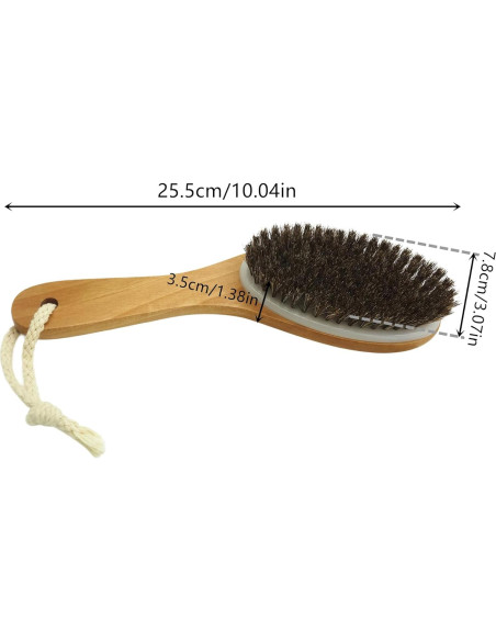 Cepillo Corporal Exfoliante YIOYOODA de Caballo con Mango Curvado 24.89 cm