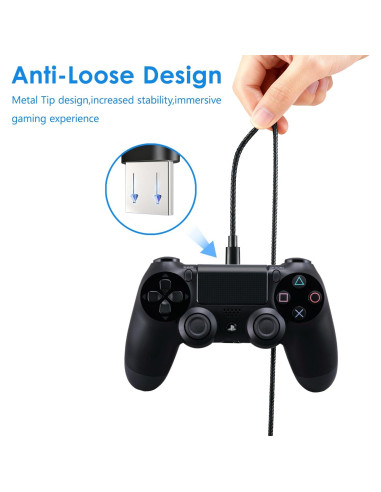 Cable de Carga Micro USB TCKN 2m para PS4, Xbox One, Roku