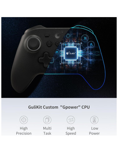 Controlador GuliKit KK3 Pro - Joysticks Hall - Negro