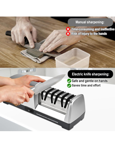 Afilador eléctrico de cuchillos Casuenia 3 etapas 1.15 kg