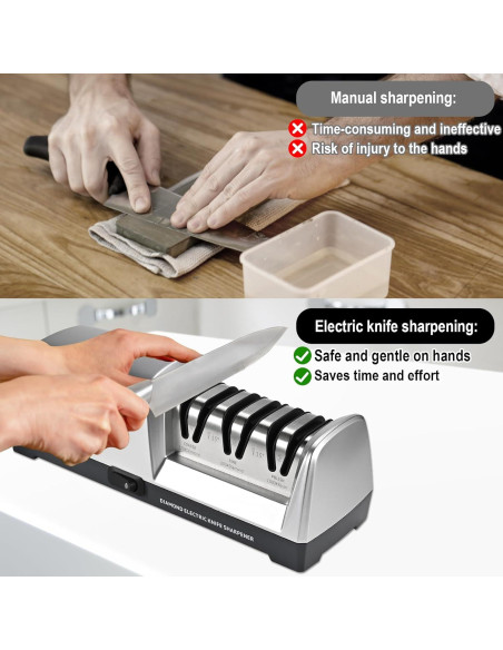 Afilador eléctrico de cuchillos Casuenia 3 etapas 1.15 kg