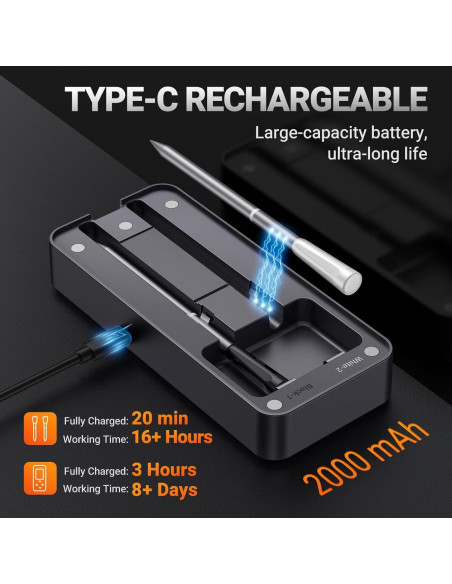 Termómetro de Carne Inalámbrico Bluetooth Housolution, 2 Sondas, Pantalla LCD