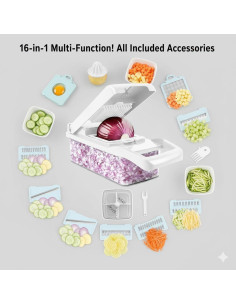 Picadora de Verduras 16 en 1 Casafoyer Azul - Multifuncional 2