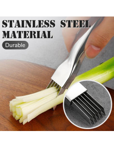 Cortador de Cebolla Genérico de Acero Inoxidable 6 Cuchillas 2