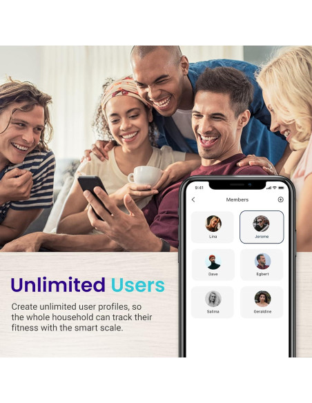 Báscula Inteligente Recargable Etekcity ESF93 con IMC y Grasa