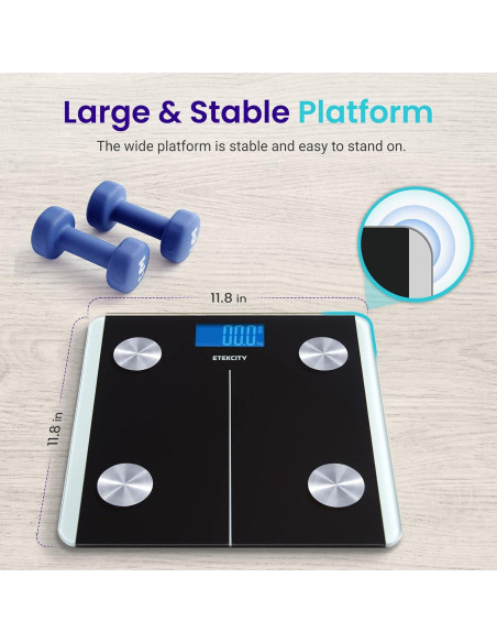 Báscula Inteligente Recargable Etekcity ESF93 con IMC y Grasa