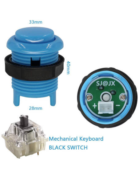 Controlador Arcade SJ@JX 2 Jugadores USB Joystick y Botones