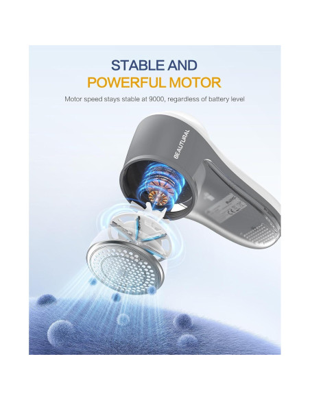 Quitapelusas Eléctrico BEAUTURAL 1-MR02NA10 Recargable 6 Hojas