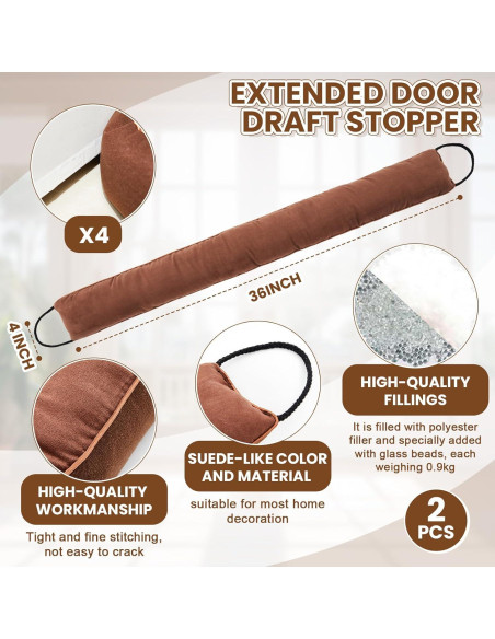 Tope de Puerta Gisafai 91.44 cm Marrón - 2 Piezas