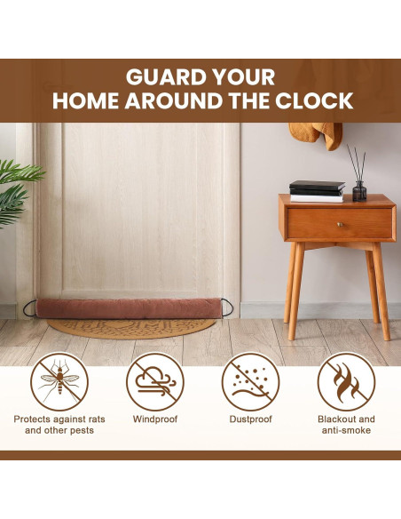 Tope de Puerta Gisafai 91.44 cm Marrón - 2 Piezas