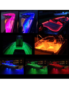 Luces de tira LED HOKIION 12m 12V multicolores impermeables 2