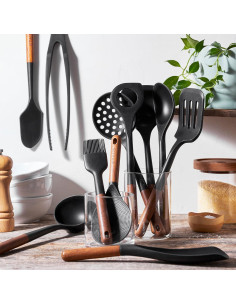 Juego de Utensilios de Cocina STAUB 11 Piezas Silicona y Madera 2