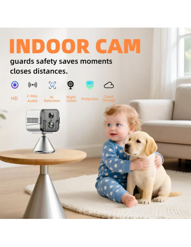 Cámara Mini Oikay T9W5 1080P HD con Batería 100 Días