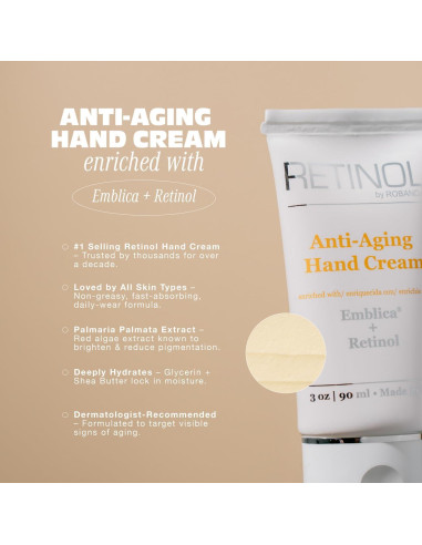 Crema de Manos Anti-Envejecimiento Robanda con Retinol 85 g