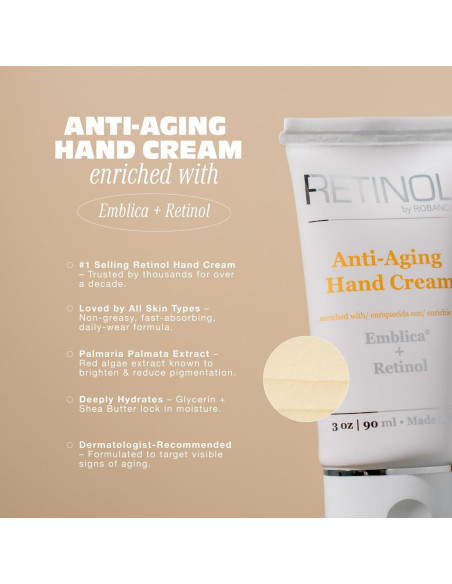 Crema de Manos Anti-Envejecimiento Robanda con Retinol 85 g