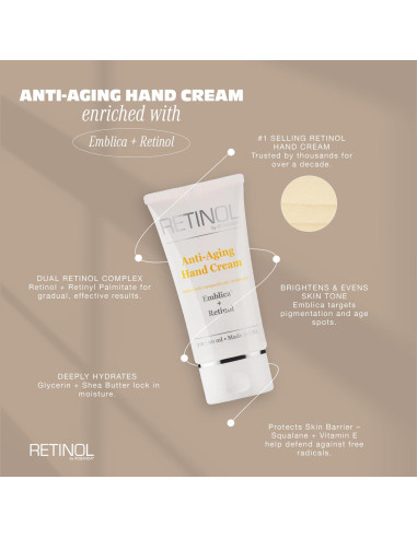 Crema de Manos Anti-Envejecimiento Robanda con Retinol 85 g