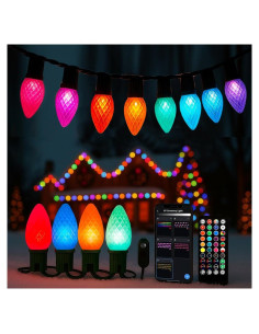 Luces de Navidad Exteriores HIITEN Smart RGB C9 24m 100 LEDs