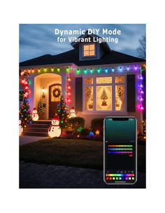 Luces de Navidad Exteriores HIITEN Smart RGB C9 24m 100 LEDs 2