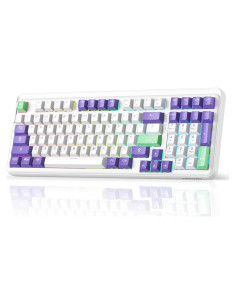 Teclado Mecánico TECKNET 96% RGB Bluetooth/USB-C Crema