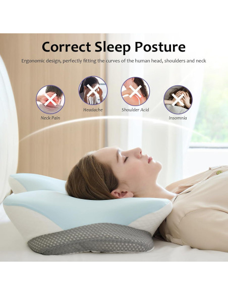 Almohada Cervical Ergonómica SUBCULTUREPICK 61.5x42 cm