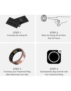 Anillo Inteligente Vic de Titanio Ultra-Ligero IP68 - Oro Rosa 8 2