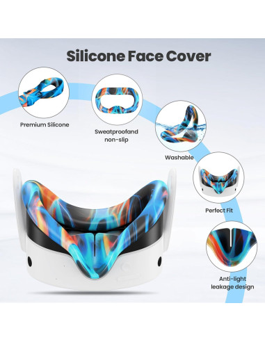 Accesorios Meta Quest 3S KANG YU - Cubiertas de Silicona