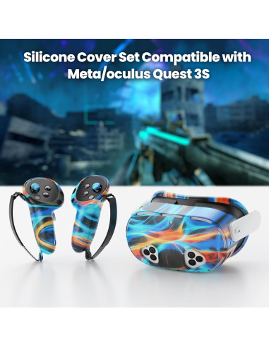 Accesorios Meta Quest 3S KANG YU - Cubiertas de Silicona