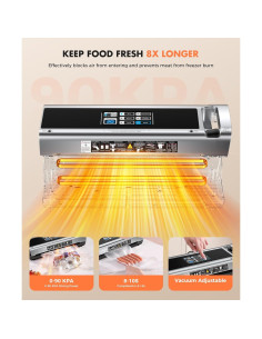 Máquina Selladora al Vacío LKKNC 220W Plata 90KPa Automática 2