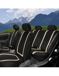 Funda de Asiento Universal FH Group Beige con Alfombrillas 2