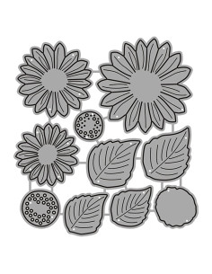 Troqueles de Corte de Metal UVATAHONA Girasoles 9.9x10.7cm