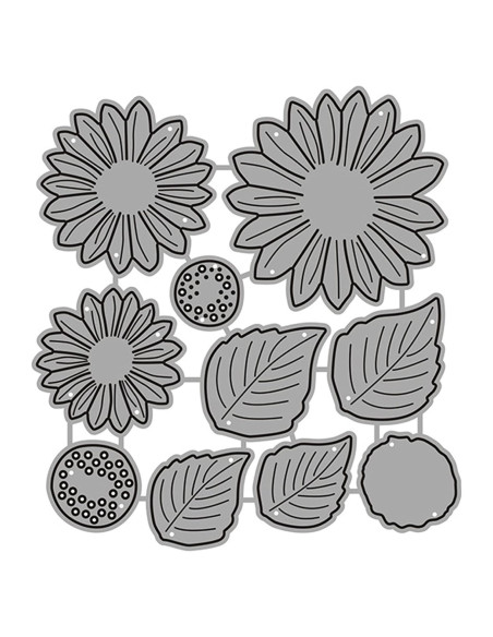 Troqueles de Corte de Metal UVATAHONA Girasoles 9.9x10.7cm