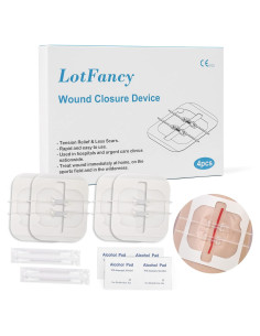 Cierres de Heridas LotFancy 4 Unidades Estériles Primeros Auxilios