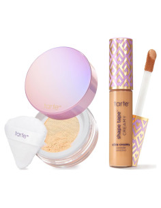 Corrector Cremoso Tarte Shape Tape + Polvo Fijador Sin Pliegues