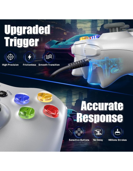 Controlador Gamrombo con cable para Xbox 360 - Paquete de 2