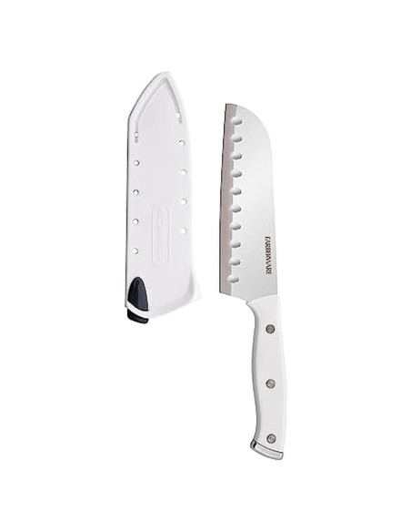 Cuchillo Santoku Farberware 12.7 cm con Funda Afilante Blanca