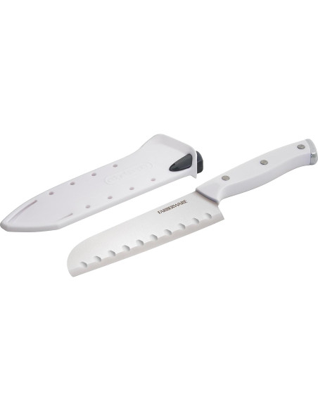 Cuchillo Santoku Farberware 12.7 cm con Funda Afilante Blanca