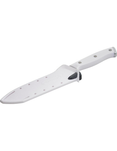 Cuchillo Santoku Farberware 12.7 cm con Funda Afilante Blanca