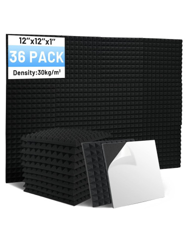 Paneles Acústicos Piramidales Focusound 36 Unidades 30.48x30.48cm