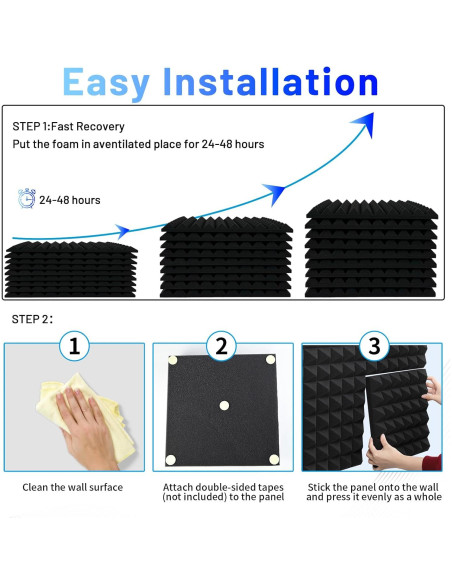 Paneles Acústicos Piramidales Focusound 36 Unidades 30.48x30.48cm